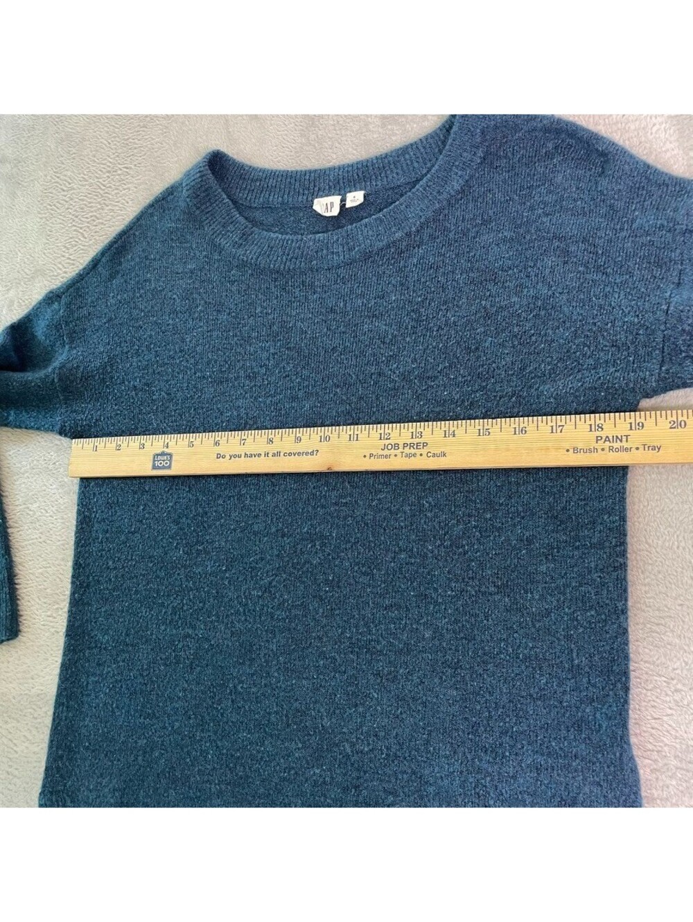 Gap Crew Neck Tunic Sweater Womens S Blue Soft Knit Stretch Pullover Cozy Casual - Picture 5 of 10